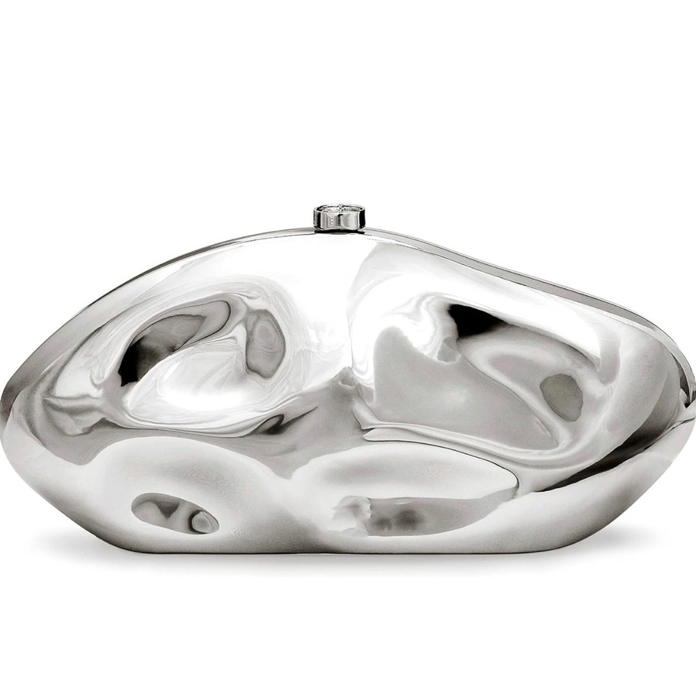 Silver Metallic Clutch